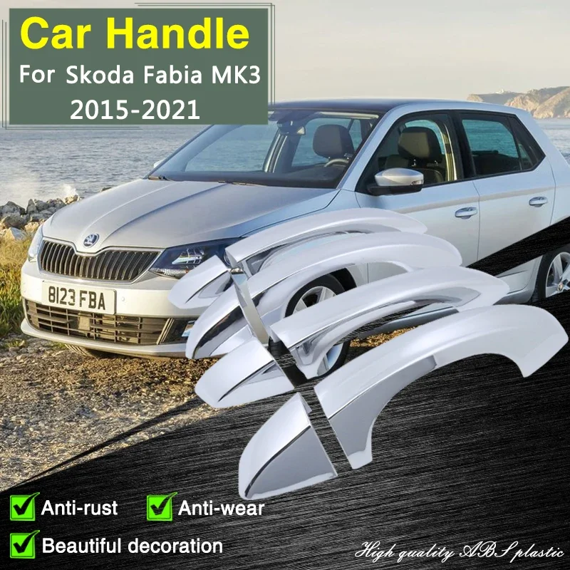 for Skoda Fabia MK3 NJ 2015 2016 2017 2018 2019 2020 2021 Chrome Door Handle Cover Car Accessorie Style Stickers Protective Film
for Skoda Fabia MK3 NJ 2015 2016 2017 2018 2019 2020 2021 Chrome Door Handle Cover Car Accessorie Style Stickers Protective Film