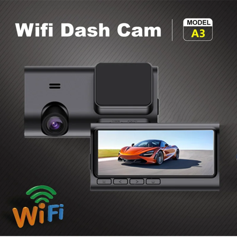 3.2 "HD 1080P Tachograph Front and Rear Dual Recording with WIFI Mobile Interconnection
3.2 "HD 1080P Tachograph Front and Rear Dual Recording with WIFI Mobile Interconnection