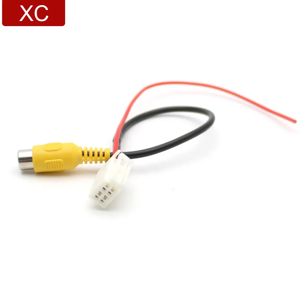 

4 Pin Car CD Radio Back Up Reverse Camera RCA Input Plug Adapter Cable Connector For Toyota DVD
