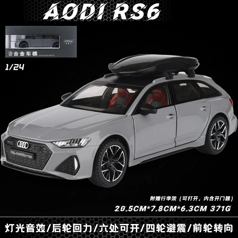 

Модель автомобиля Audi RS6 из сплава под давлением, 1/24 дюйма, 20,5 см