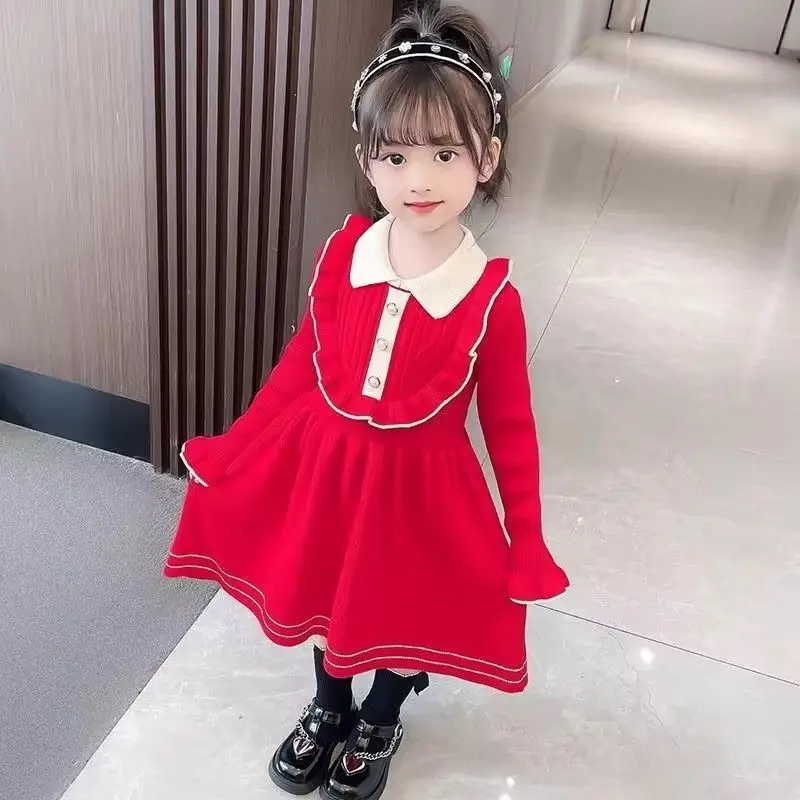 Autumn and winter style foreign fashion preppy knitted princess dresses fried street children's sweater skirts
Autumn and winter style foreign fashion preppy knitted princess dresses fried street children's sweater skirts