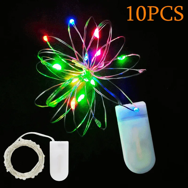 

Fairy Lamp Christmas Decoration CR2032 Battery for Wedding Xmas Garland Party 10pcs Garden LED Holiday Copper Wire String Light