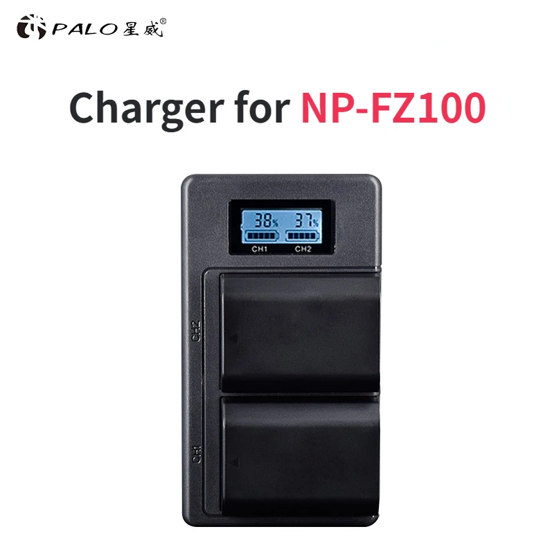 PALO NP-FZ100 FZ100 NPFZ100 LCD Dual Slot USB Battery Charger for Sony A9 A7R A7 III ILCE-9 ILCE9 ILCE-7RM3 ILCE-7M3 MarkIII
PALO NP-FZ100 FZ100 NPFZ100 LCD Dual Slot USB Battery Charger for Sony A9 A7R A7 III ILCE-9 ILCE9 ILCE-7RM3 ILCE-7M3 MarkIII