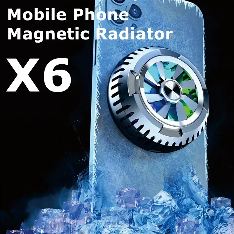 X6 ABS Alloy Mobile Phone Semiconductor Magnetic Cooling Fan Radiator for PUBG Game Cooler for IPhone Android Gaming Accessories
X6 ABS Alloy Mobile Phone Semiconductor Magnetic Cooling Fan Radiator for PUBG Game Cooler for IPhone Android Gaming Accessories