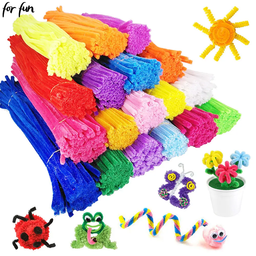 For Fun 100pcs Chenille Stem Pipe Kids DIY Creative Toy Colorful Twist Stick Cleaners Educational Handmade Material Plush Strips
For Fun 100pcs Chenille Stem Pipe Kids DIY Creative Toy Colorful Twist Stick Cleaners Educational Handmade Material Plush Strips