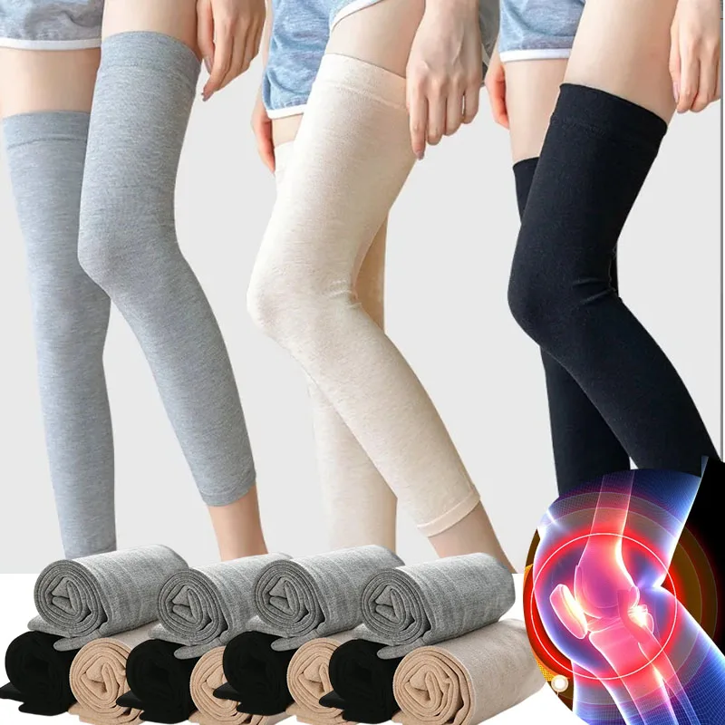 

Cotton Knee Support Cold-proof Knee Socks Unisex Sports Compression Warm Leggings Anti-Slip Kneepad Joint Pain Injury Recovery