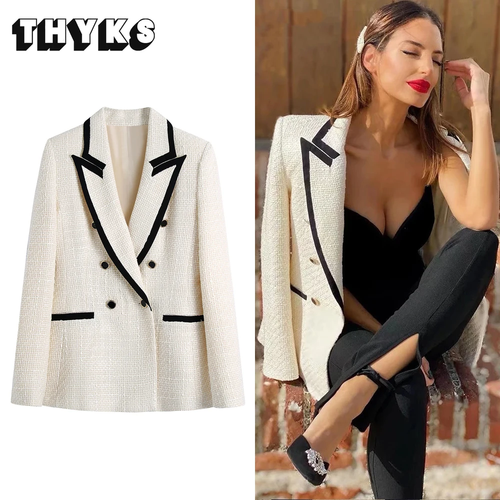 ZA 2022 Women Tweed Blazer Jacket Contrast Piping Coat Vintage Long Sleeve Female Suit Outerwear Chic Veste Femme TRAF Fashion
ZA 2022 Women Tweed Blazer Jacket Contrast Piping Coat Vintage Long Sleeve Female Suit Outerwear Chic Veste Femme TRAF Fashion