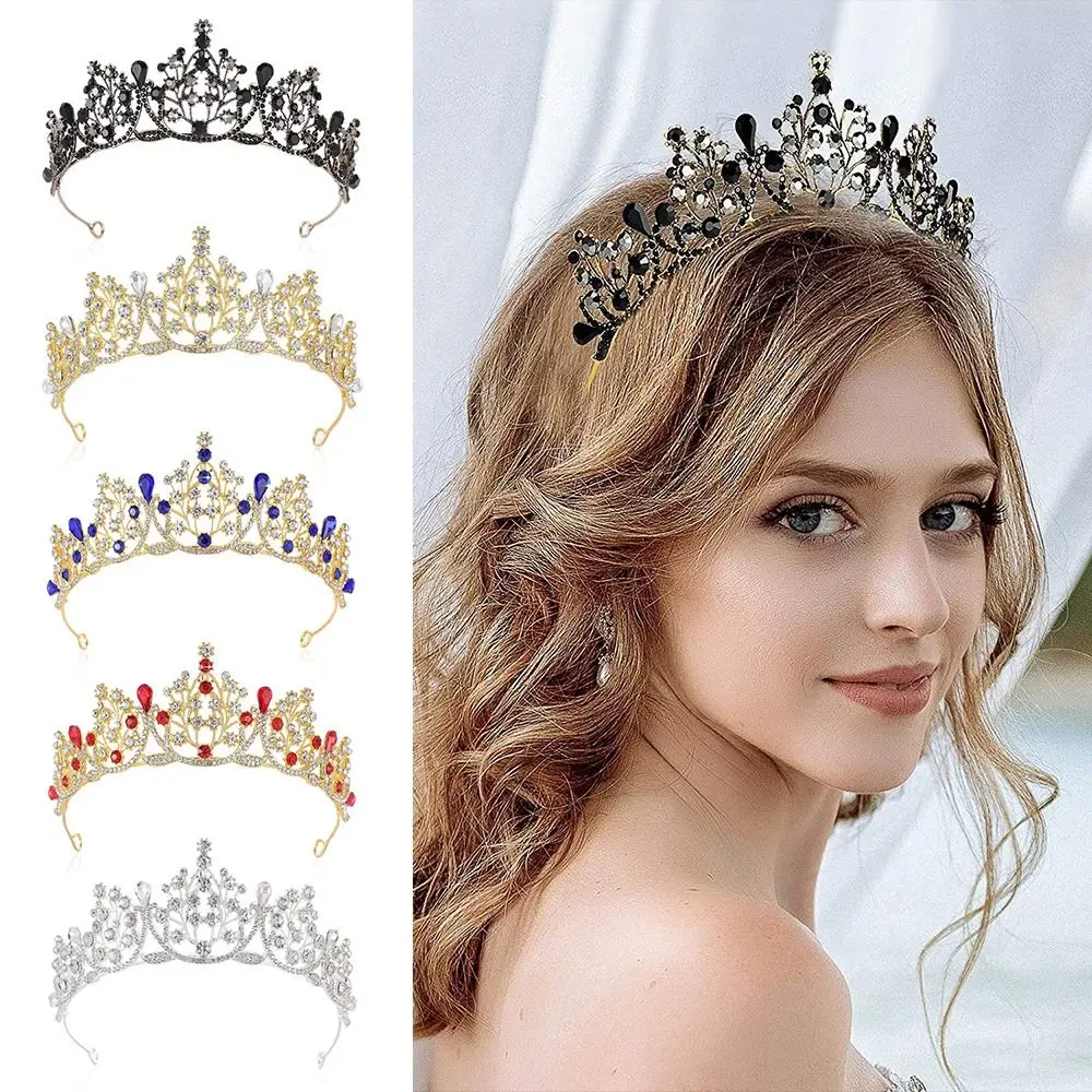 

Vintage Wedding Birthday Party Rhinestone Headdress Bridal Headpiece Crystal Tiaras Princess Headbands Crystal Crowns