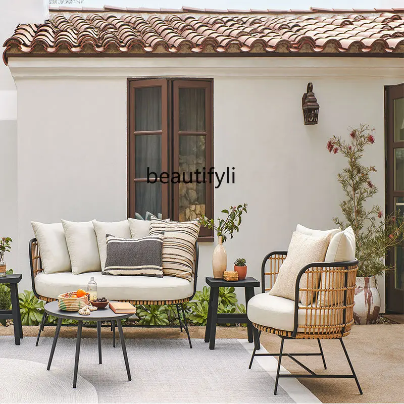 yj Balcony Three-Piece Modern Outdoor Rattan Chair Simple Leisure Double Rattan Single Sofa Combination
yj Balcony Three-Piece Modern Outdoor Rattan Chair Simple Leisure Double Rattan Single Sofa Combination