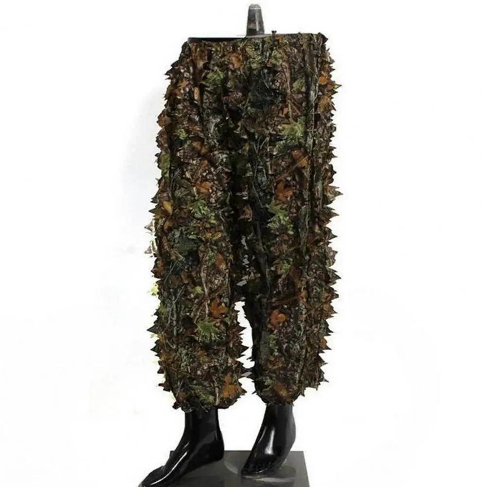 

Top Pants Suit 3d Leaves Camouflage Ghillie Suit Set for Outdoor Cs Training Hunting Breathable Hooded Jacket Trousers Kit