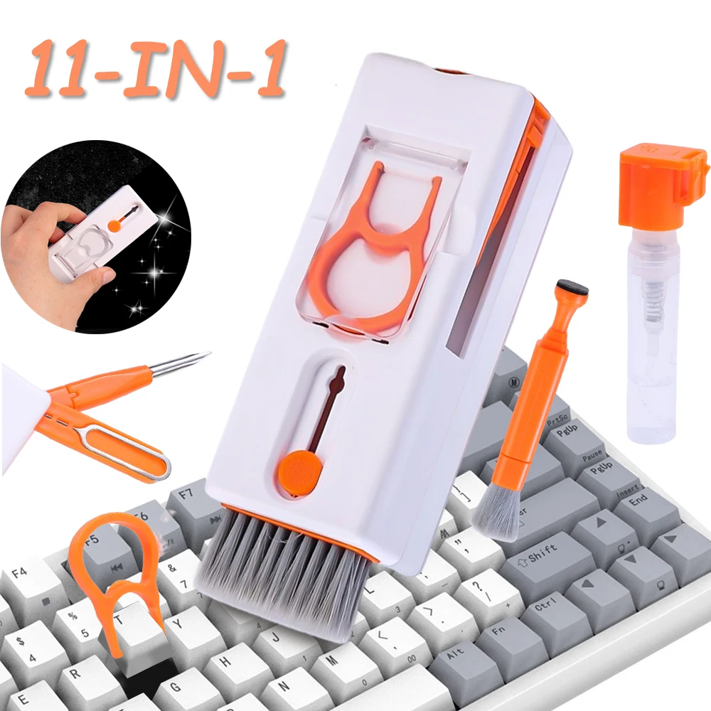11-in-1 Cleaning Kit Computer Keyboard Cleaner Brush Earphones Multifunctional Cleaning Pen For Macbook AirPods Iphone Tools
11-in-1 Cleaning Kit Computer Keyboard Cleaner Brush Earphones Multifunctional Cleaning Pen For Macbook AirPods Iphone Tools