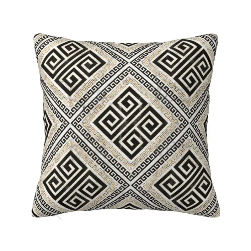 

Наволочки в скандинавском стиле с греческим ключом, 40x40 см, бархатная черно-белая мраморная подушка для дивана, квадратная наволочка, домашний декор
