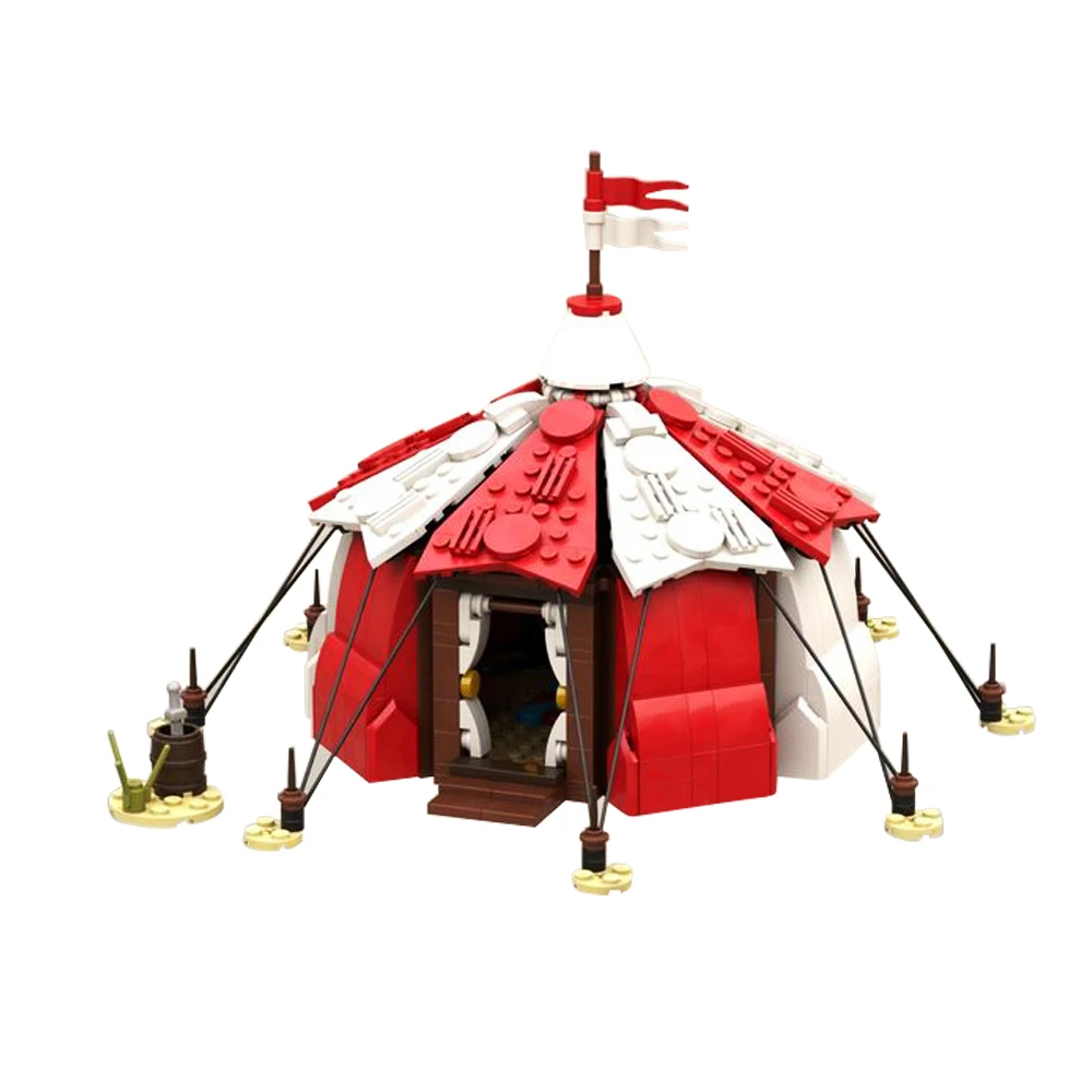 

Gobricks MOC Siege Game Besiegerss Tent Building Block set Central Patrol Destroys Tents Model Brick Toys For Children Boy Gift
