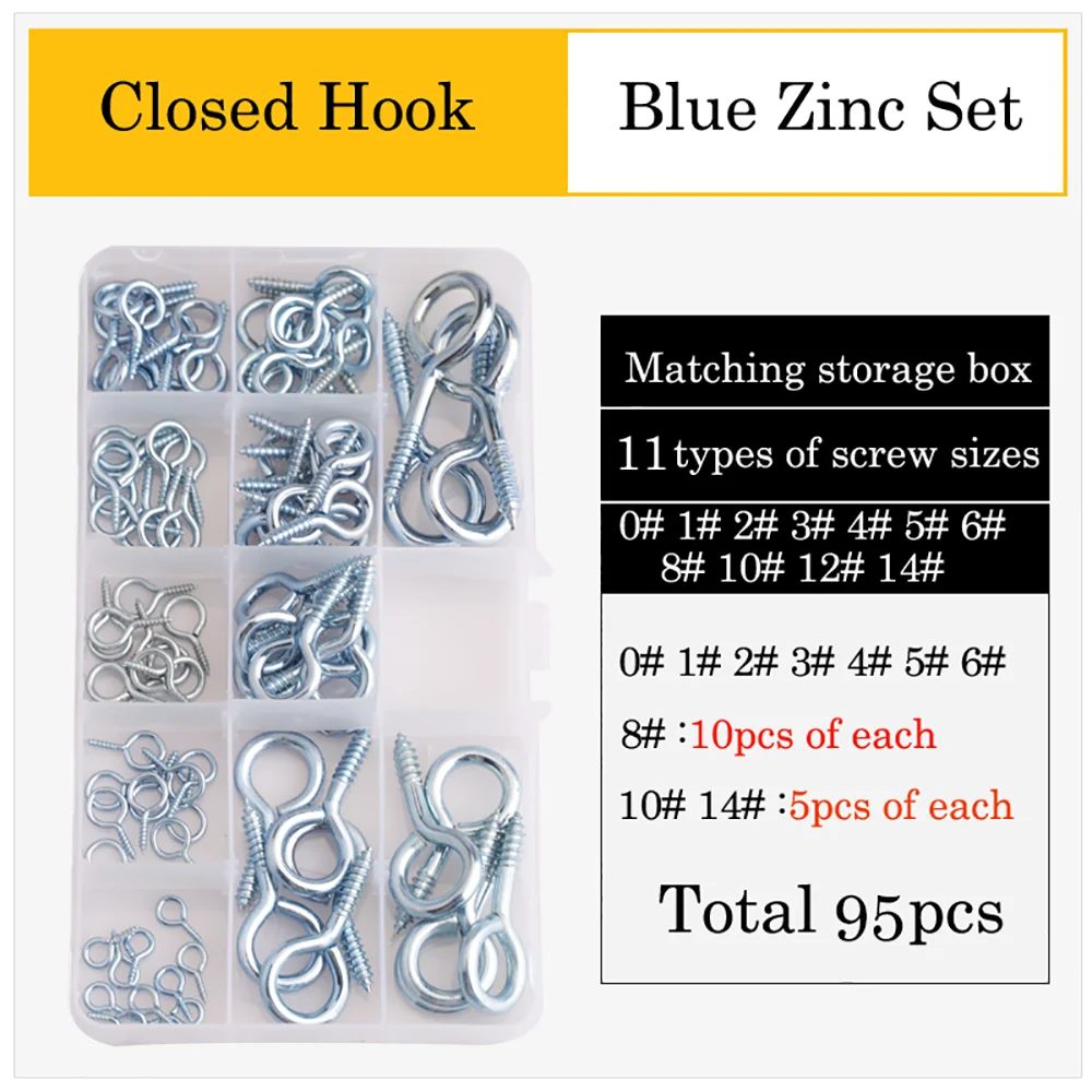 1set Wood Securing Light Heavy Duty Nickel Plated Self-tapping Screw Question Mark hook Sheep Eye Hook Screws Set Eyelet Hooks
1set Wood Securing Light Heavy Duty Nickel Plated Self-tapping Screw Question Mark hook Sheep Eye Hook Screws Set Eyelet Hooks