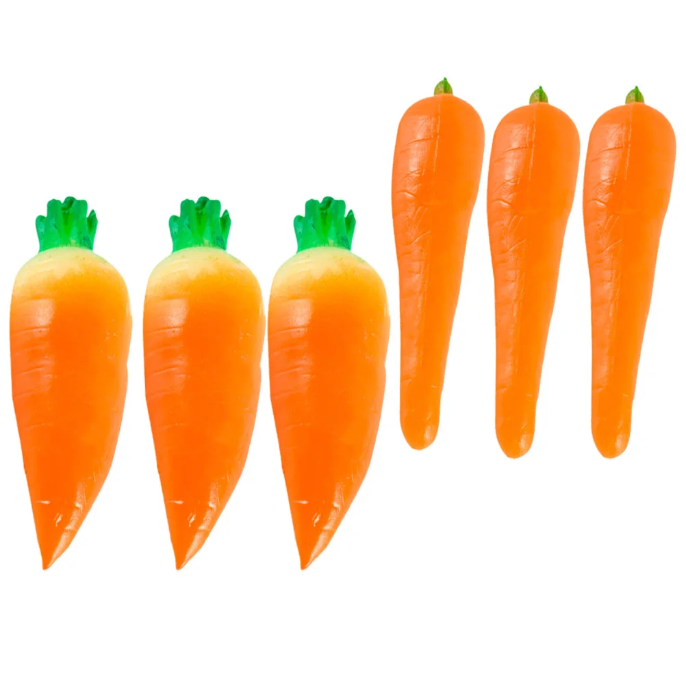 6pcs Artificial Carrots Models Fake Vegetable Decorations Small Faux PVC Carrot Models
6pcs Artificial Carrots Models Fake Vegetable Decorations Small Faux PVC Carrot Models