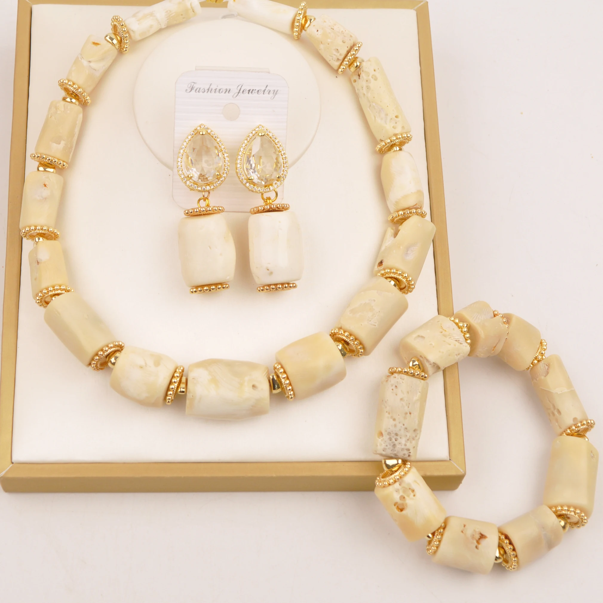 

African Wedding Bridal Set White Nigerian Coral Beads Jewelry Sets