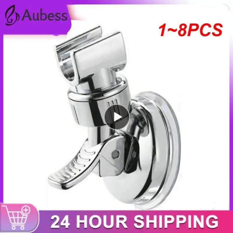 

1~8PCS Universal Adjustable Hand Shower Holder Suction Cup Holder Full Plating Head Bathroom Bracket Stable Rotation Suction