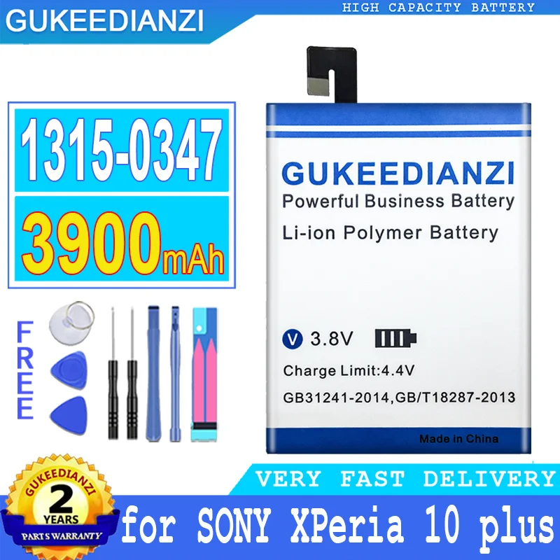

3900mAh GUKEEDIANZI Battery 12390586-00 For SONY 1315-0347 for XPeria 10 plus 10Plus Big Power bateria