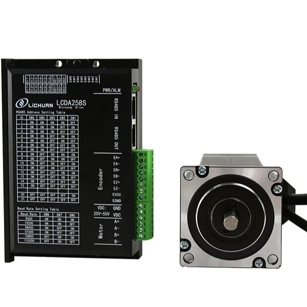 LICHUAN RS485 2Phase Nema24 4.5Nm Closed Loop Stepper Motor with Stepper Motor Driver Kit LCDA258S-RS485+LC60H2112 motor driver
LICHUAN RS485 2Phase Nema24 4.5Nm Closed Loop Stepper Motor with Stepper Motor Driver Kit LCDA258S-RS485+LC60H2112 motor driver