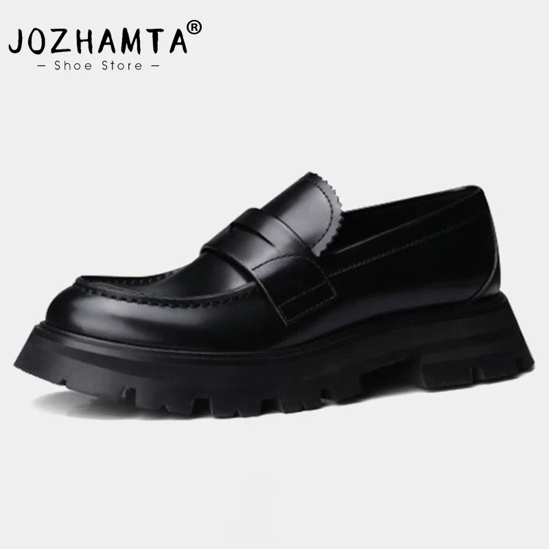 JOZHAMTA Size 35-39 Flats Shoes For Women Real Leather Casual Loafers High Heels Shoes Woman Fashion Platform Office Lady Spring
JOZHAMTA Size 35-39 Flats Shoes For Women Real Leather Casual Loafers High Heels Shoes Woman Fashion Platform Office Lady Spring
