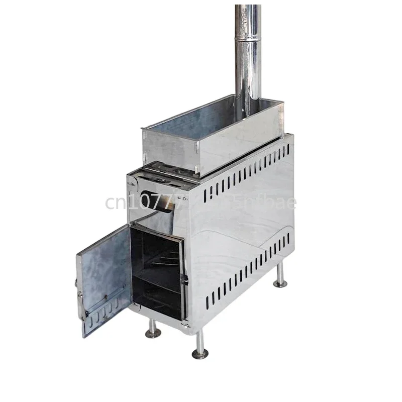 A sauna room with a newly designed portable stainless steel wooden stove, tent stove, and long chimney for ice fishing outdoor
A sauna room with a newly designed portable stainless steel wooden stove, tent stove, and long chimney for ice fishing outdoor