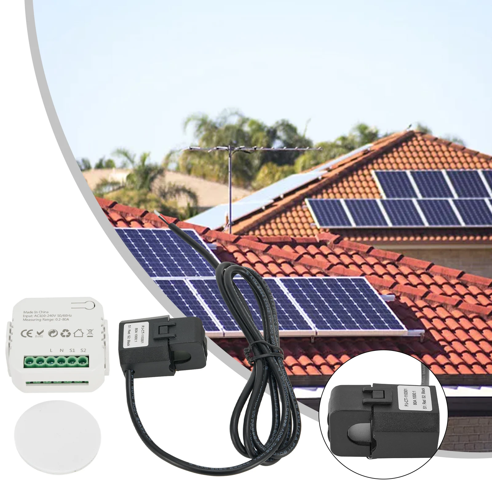 Smart WiFi Meter Bidirectional 2-way 1/2 Channel With CT Clamp Meter Application Monitors Output And Input Power AC 110V/240V
Smart WiFi Meter Bidirectional 2-way 1/2 Channel With CT Clamp Meter Application Monitors Output And Input Power AC 110V/240V