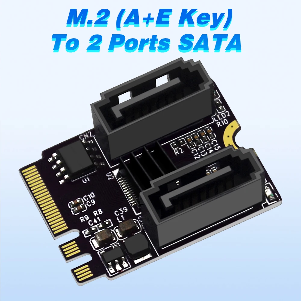 M.2 (A + E ключ) на 2 порта SATA Расширенная карта M2 на SATA 3,0 Расширительная Кнопка A E WiFi M.2 на SATA адаптер жесткого диска дополнительные карты
M.2 (A + E ключ) на 2 порта SATA Расширенная карта M2 на SATA 3,0 Расширительная Кнопка A E WiFi M.2 на SATA адаптер жесткого диска дополнительные карты