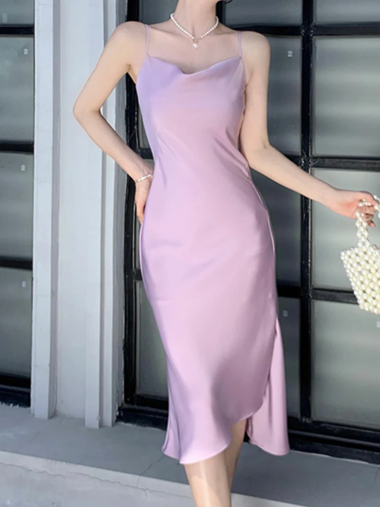 Elegant Spaghetti Strap Midi Women Summer Dress Sleeveless Sexy Satin Vintage Bodycon Beach Party Vestidos Femme Fashion Robe
Elegant Spaghetti Strap Midi Women Summer Dress Sleeveless Sexy Satin Vintage Bodycon Beach Party Vestidos Femme Fashion Robe
