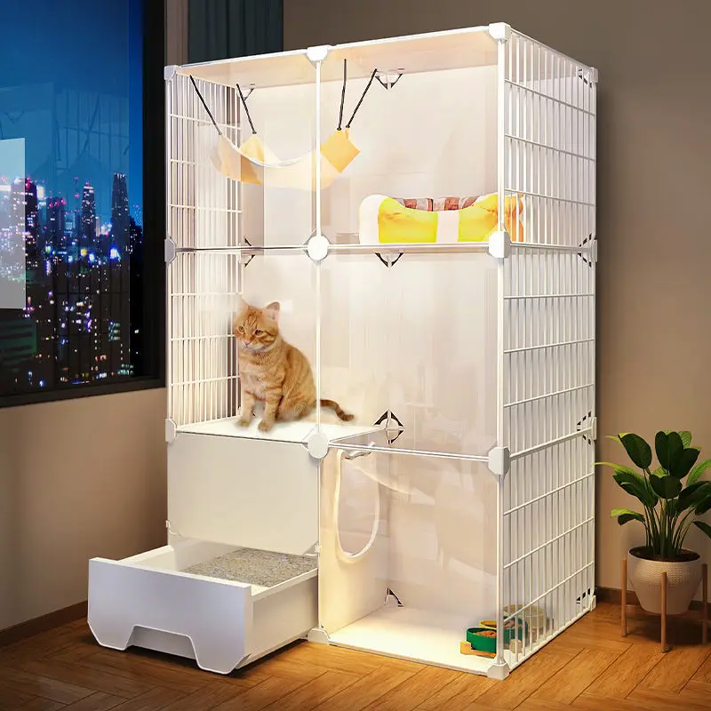 Home Luxury Cat Cage Indoor Living room Balcony Iron Cats Villa Super Large Free Space Kitten Pet House with Climbing Frame Z
Home Luxury Cat Cage Indoor Living room Balcony Iron Cats Villa Super Large Free Space Kitten Pet House with Climbing Frame Z