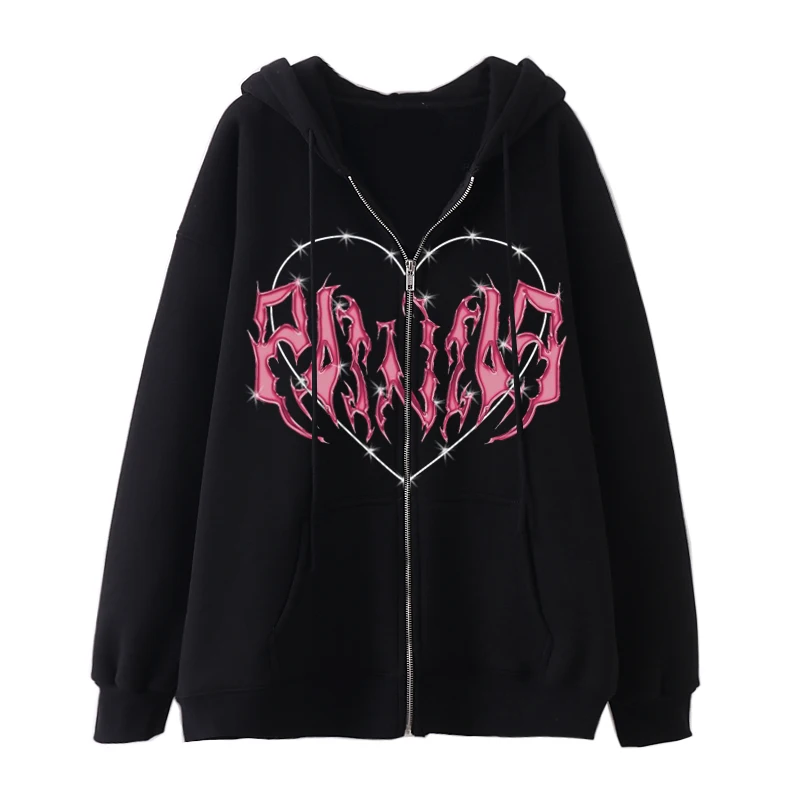 Woman Long Sleeve Zip Up Hoodie Gothic Clothes Zipper Women Sweatshirts Clothing Kawaii Hoodies Oversized Print Hooded
Woman Long Sleeve Zip Up Hoodie Gothic Clothes Zipper Women Sweatshirts Clothing Kawaii Hoodies Oversized Print Hooded