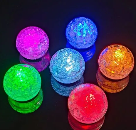 

12pcs Luminous Led Ice Cubes For Drinks Light Up Ice Cubes Water Activated Colorful Glow In The Dark Flashing Lamp For Bar Club