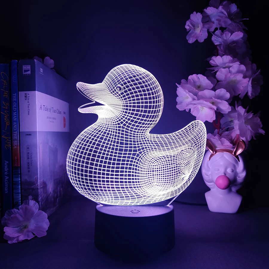 Cute Duck Home Party Hotel Decor 3D Night Light Touch Sensor for Room Decor Birthday Color Gift LED Lamp Manga Kid Love Present
Cute Duck Home Party Hotel Decor 3D Night Light Touch Sensor for Room Decor Birthday Color Gift LED Lamp Manga Kid Love Present
