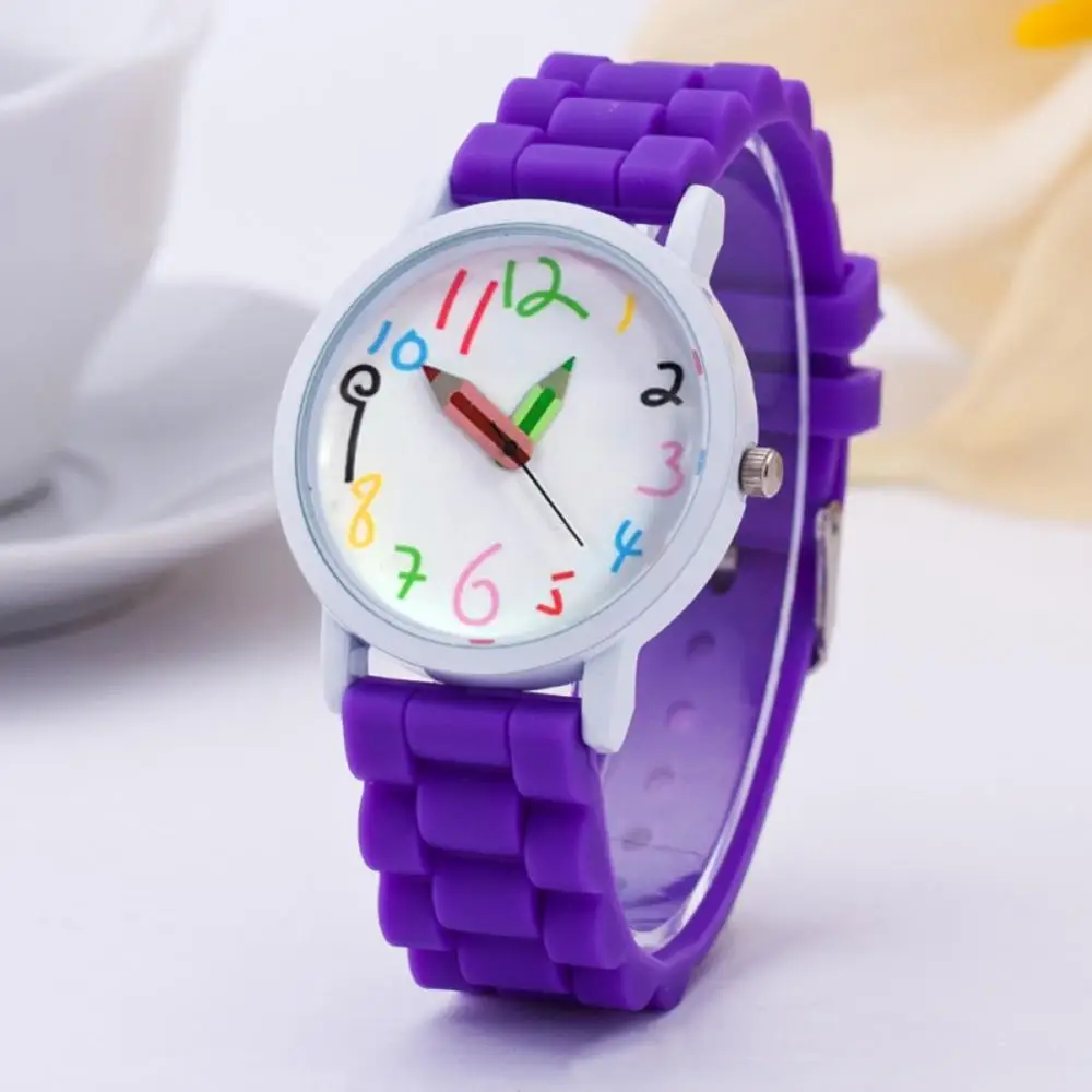 

Fashion Children Kids Arabic Numerals Pencil Analog Display Quartz Wrist Watch Kids Children relogio digital horloges manne
