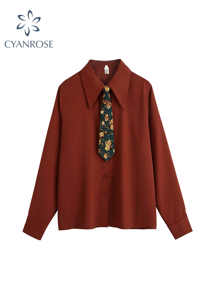 Женская винтажная рубашка с отложным воротником, однобортная Свободная Повседневная Блузка с длинным рукавом, корейский стиль, лето 2022 
Женская винтажная рубашка с отложным воротником, однобортная Свободная Повседневная Блузка с длинным рукавом, корейский стиль, лето 2022