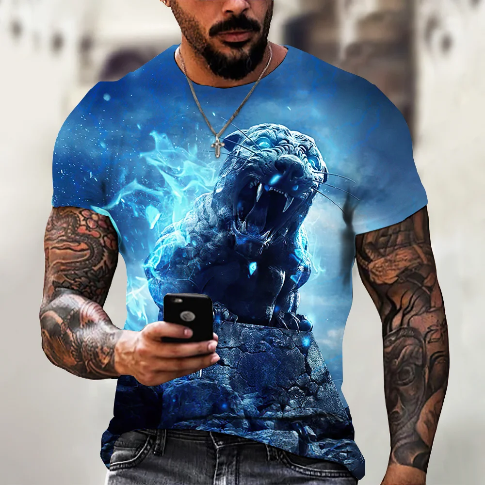 Tiger Fighting Animal Beast Fierce T-shirt 3d Print T Shirt Summer Men's Oversized Short Sleeve Tops Tees Men's Designer Clothes
Tiger Fighting Animal Beast Fierce T-shirt 3d Print T Shirt Summer Men's Oversized Short Sleeve Tops Tees Men's Designer Clothes