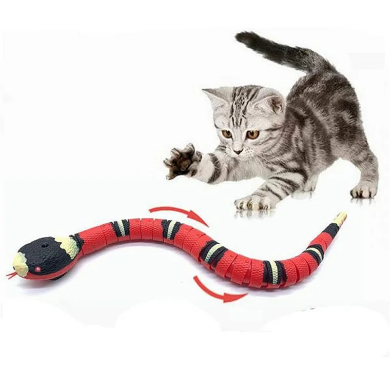 

Smart Sensing Snake Cat Toys Electric Interactive for Cats USB Charging Accessories for Pet Dogs Creative Game Play Toy