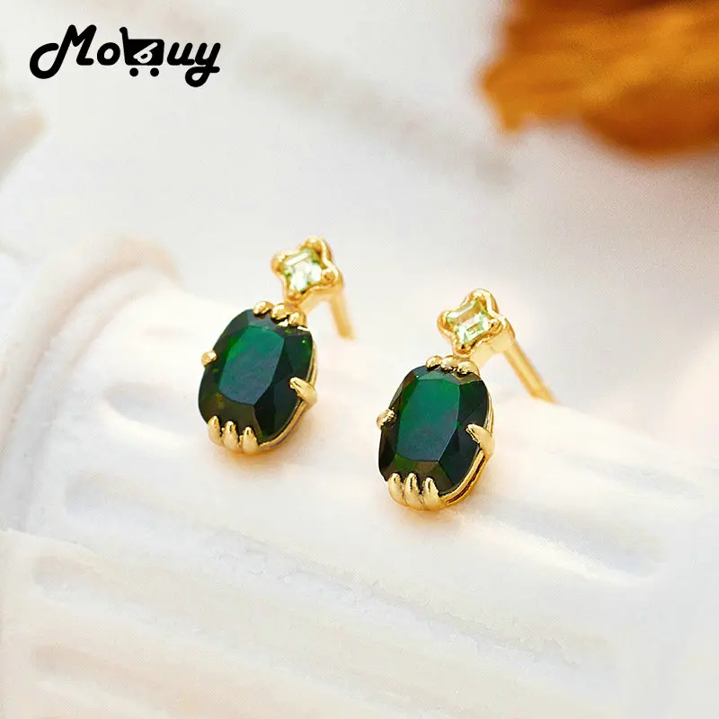 MoBuy Vintage Gemstone Earrings For Women Natural Aventurine Olivine 925 Sterling Silver Stud Earring Gold Plated Fine Jewelry
MoBuy Vintage Gemstone Earrings For Women Natural Aventurine Olivine 925 Sterling Silver Stud Earring Gold Plated Fine Jewelry
