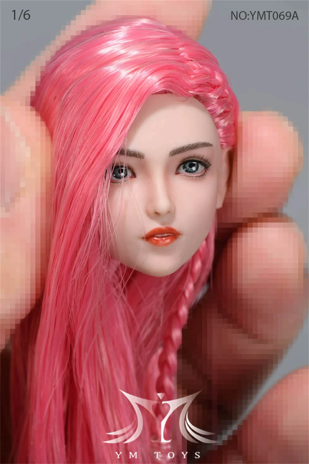 

Luoli Girl Head Sculpture 1/6 Scale Head Sculpt Female YMTOYS YMT069 AC Pink Hair for 12'' Girl Action Figure Toys Collection