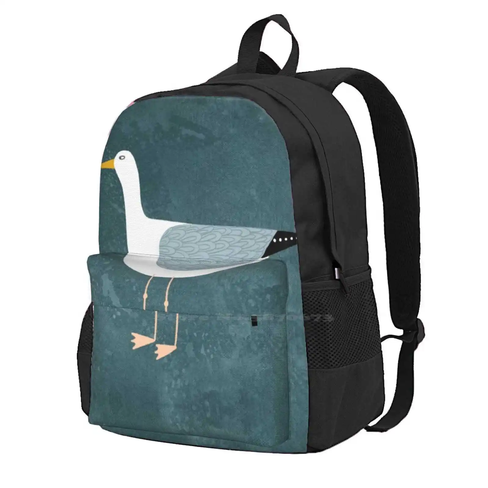 

Seagull Standing Travel Laptop Bagpack School Bags Ocean Birds Beach Shore Seaside Slightlysarcasticcreatures Nicsquirrell