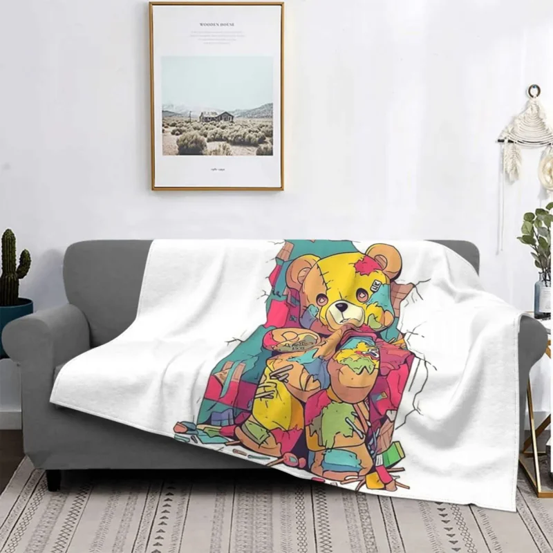 Teddy Bear Standing Graffiti Style Blanket Cute Teddy Bear Flannel Breathable Ultra-Soft Throw Blankets For bed Plush Thin Quilt
Teddy Bear Standing Graffiti Style Blanket Cute Teddy Bear Flannel Breathable Ultra-Soft Throw Blankets For bed Plush Thin Quilt