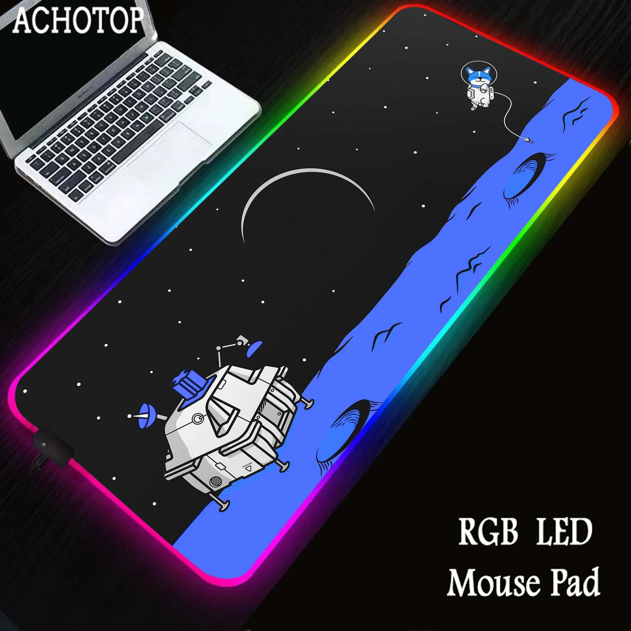 

Outer Space Keyboard Pc Game Mousepad XXL Gamer Mouse Mat Office Table Carpet Gaming Mats 90x40cm RGB Backlight Large Mouse Pad