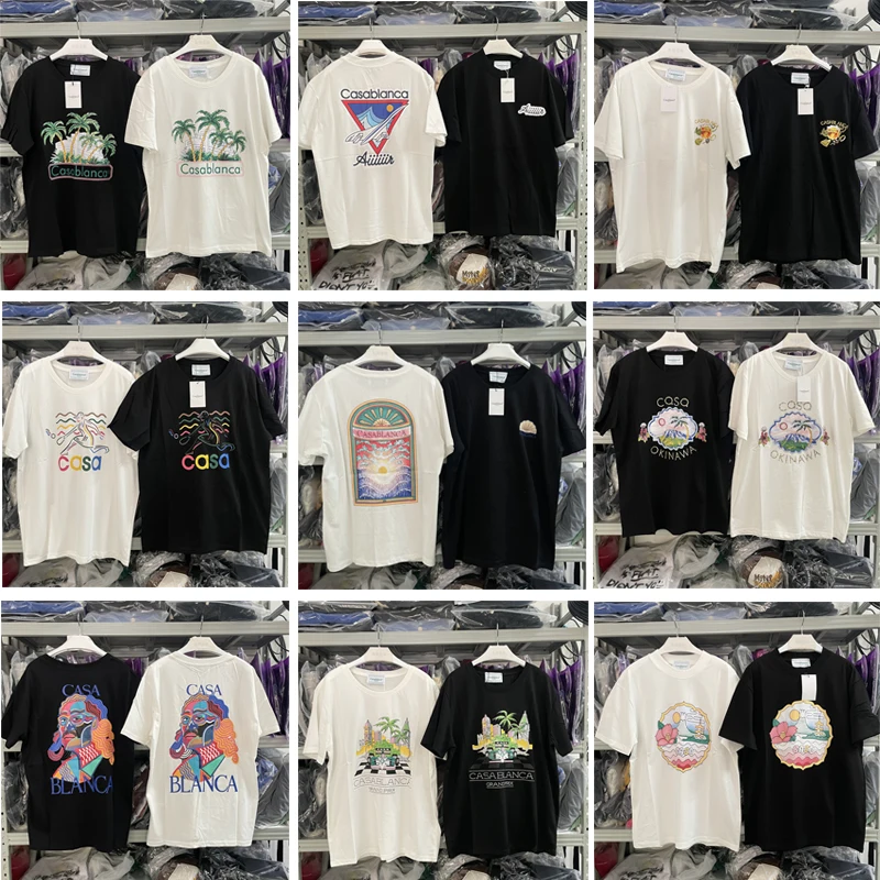 23SS High Quality Hip-Hop Personality Printed Men's T-Shirt 1:1 Summer Oversized Casablanca Short-Sleeved T-Shirt Viking
23SS High Quality Hip-Hop Personality Printed Men's T-Shirt 1:1 Summer Oversized Casablanca Short-Sleeved T-Shirt Viking
