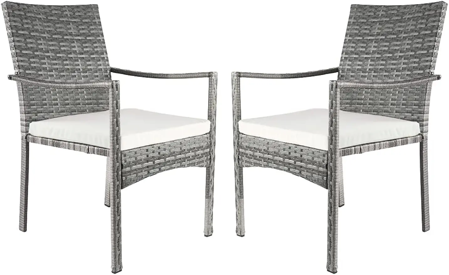 Ravenna Home Coastal Outdoor Patio Dining Chairs With Cushion, Weather-Resistant PE Rattan Wicker, Grey
Ravenna Home Coastal Outdoor Patio Dining Chairs With Cushion, Weather-Resistant PE Rattan Wicker, Grey
