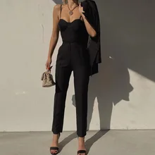 Pants Sets Women Solid Sexy Outfits 2022 Spring New Fashion Sleeveless Halter Top Straight Trousers Two Piece Set Women Clothing
Pants Sets Women Solid Sexy Outfits 2022 Spring New Fashion Sleeveless Halter Top Straight Trousers Two Piece Set Women Clothing
