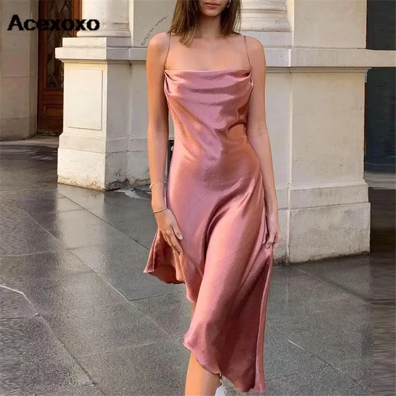 

Europe and the United States foreign trade dress skirt sexy spice condole 2022 summer pure color irregular backless lace dress