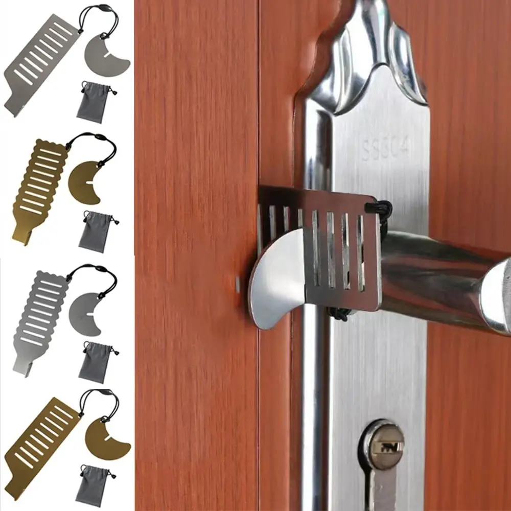 

Metal Door Lock New Security Anti Theft Safety Latch Punch-free Travel Tool Door Locker Stopper Home Room