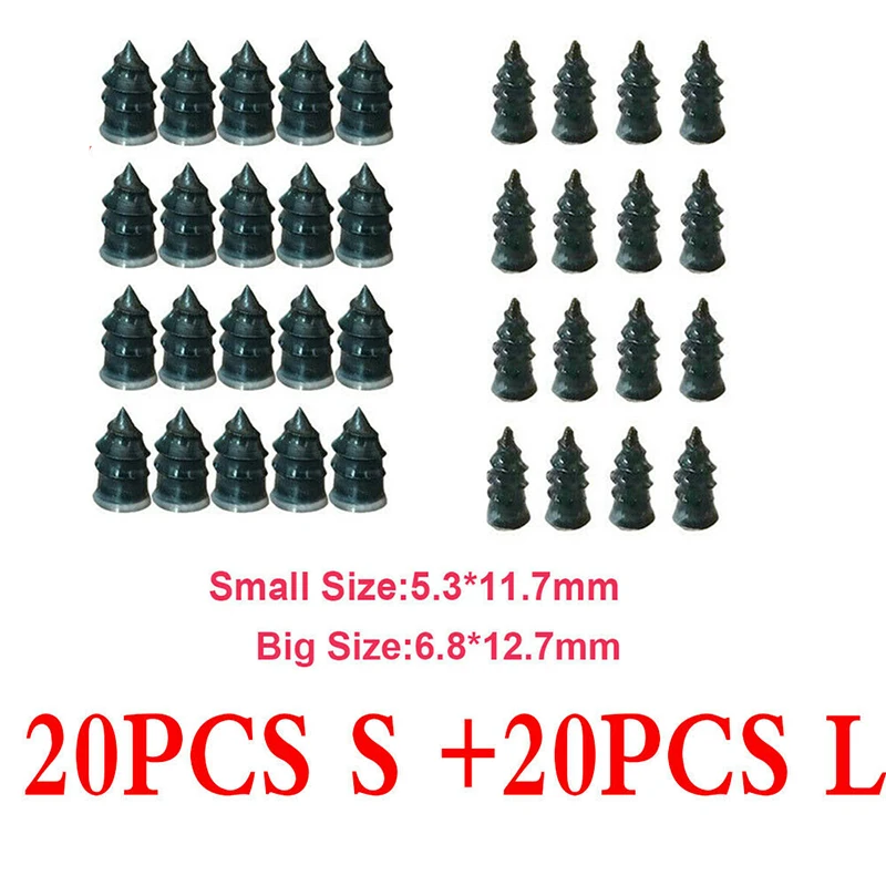 40pcs/set S+L For Car Repair Tool Vacuum Tyre Repair Nail Rubber Nails Set For Motorcycle Truck Bus Tyre Repair Nail Accessories 
40pcs/set S+L For Car Repair Tool Vacuum Tyre Repair Nail Rubber Nails Set For Motorcycle Truck Bus Tyre Repair Nail Accessories