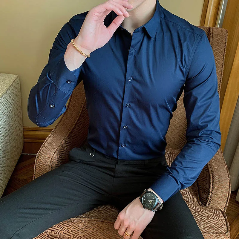 Plus Size 5XL 2023 Casual Seamless Men's Shirt Cotton Long Sleeve Shirt Solid Slim Male Social Business Black White Dress Shirts
Plus Size 5XL 2023 Casual Seamless Men's Shirt Cotton Long Sleeve Shirt Solid Slim Male Social Business Black White Dress Shirts