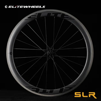 ELITEWHEELS Carbon Wheels 700c Road Bike A1 Brake Surface Tubular Clincher Tubeless Ratchet System 36T Straight Pull Hub SLR