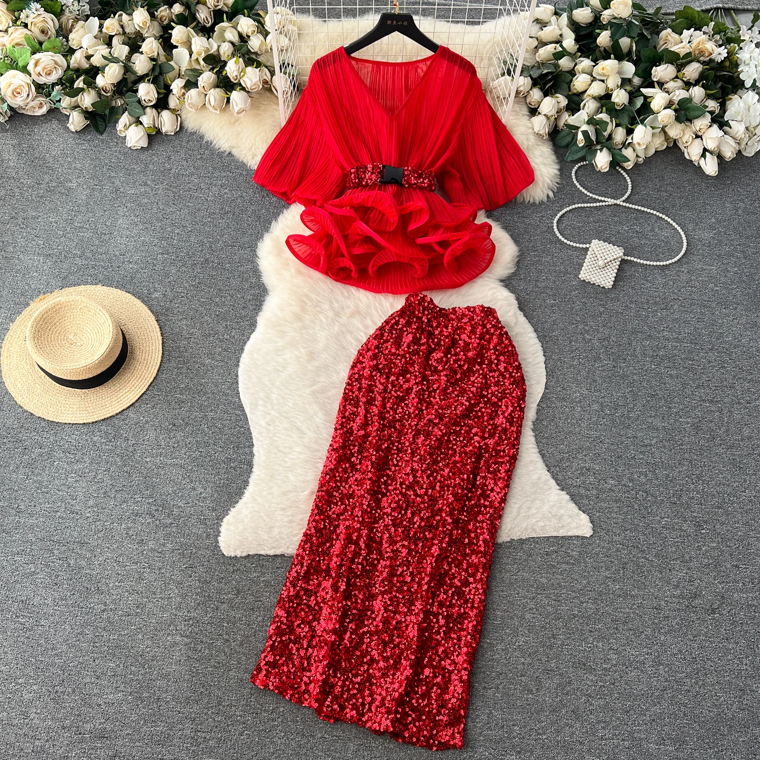 French Retro Light Luxury Lady Style Suit for Women Elegant Women's Sets to Dress Official Trafza New Two Piece Traf Store Set
French Retro Light Luxury Lady Style Suit for Women Elegant Women's Sets to Dress Official Trafza New Two Piece Traf Store Set